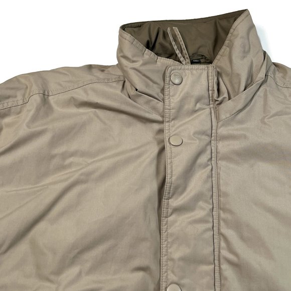 David Taylor Jacket Mens XL Puffer Khaki Quilted Lining - Picture 4 of 12